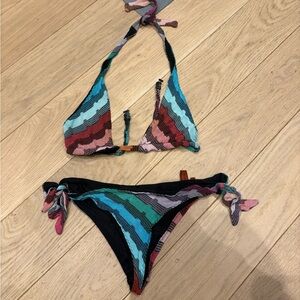 Missoni Mare Crochet Multicolor Striped Bikini